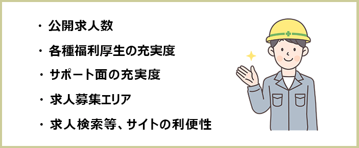 建築・建設業界のおすすめ転職エージェントの選別基準