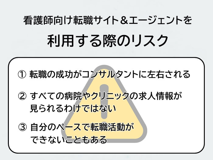 看護師向け転職サイト・転職エージェントを利用するリスク