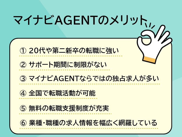 マイナビAGENTのメリット6つ