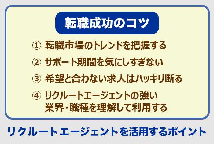 リクルートエージェントを活用するポイント画像