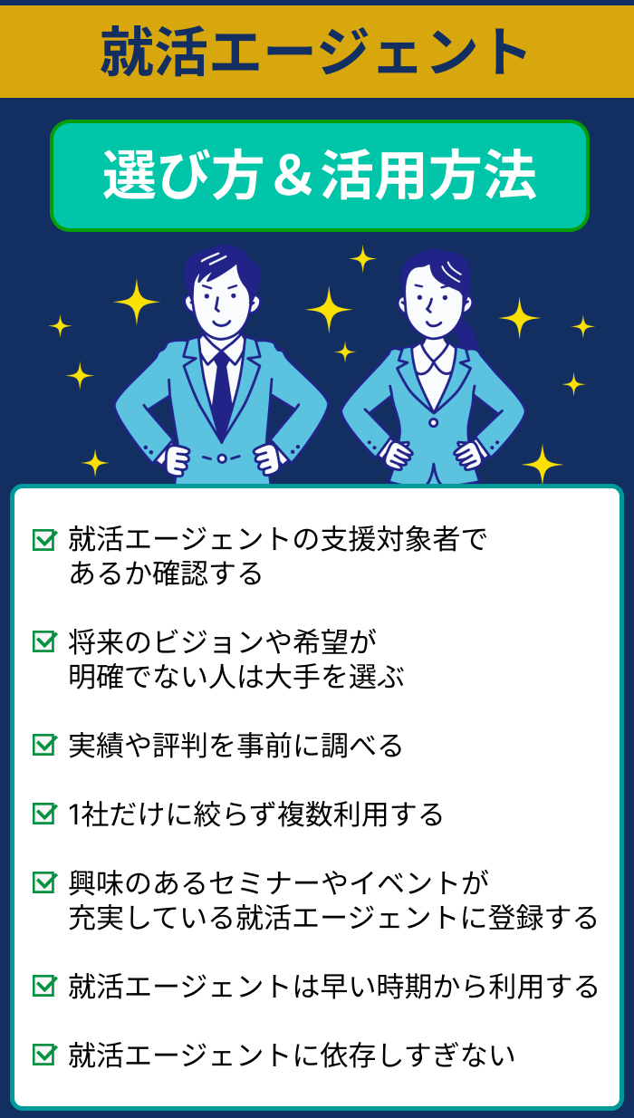 就活エージェントの選び方＆活用方法まとめ画像