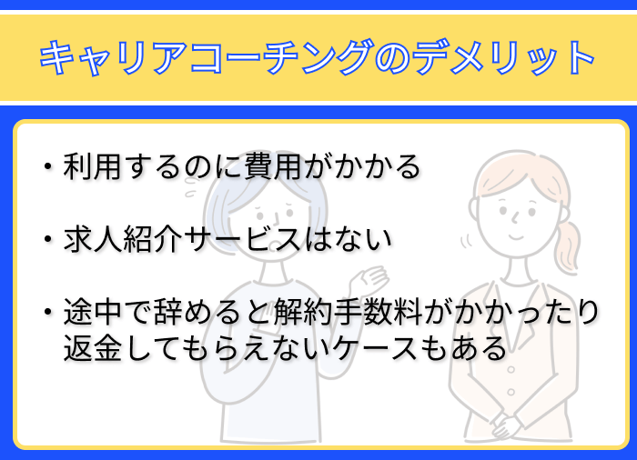 キャリアコーチングのデメリット一覧画像