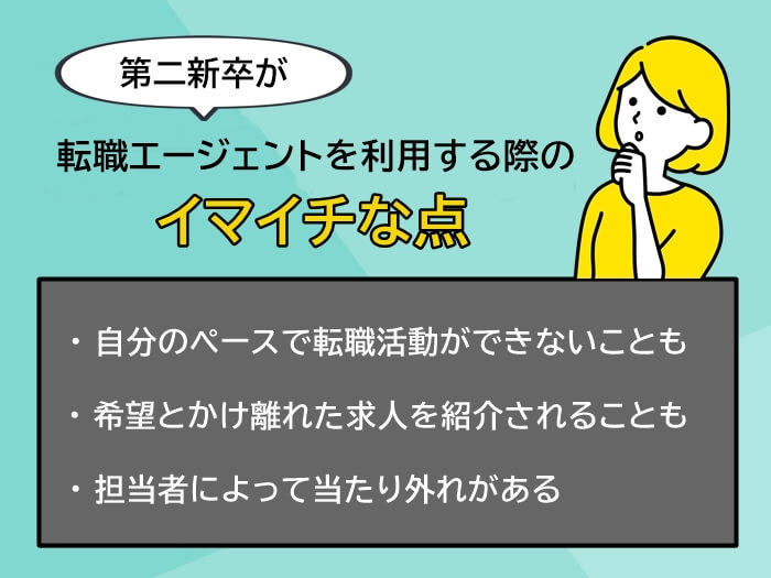 第二新卒が転職エージェントを利用する際のイマイチな点