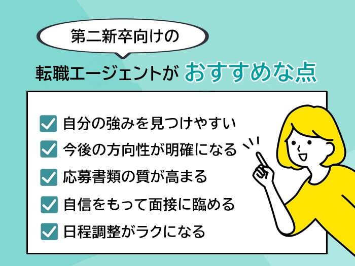 第二新卒向け転職エージェントのおすすめな点