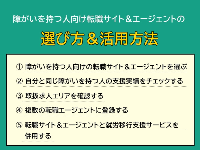 障がいを持つ人向け転職サイト＆転職エージェントの選び方＆活用方法