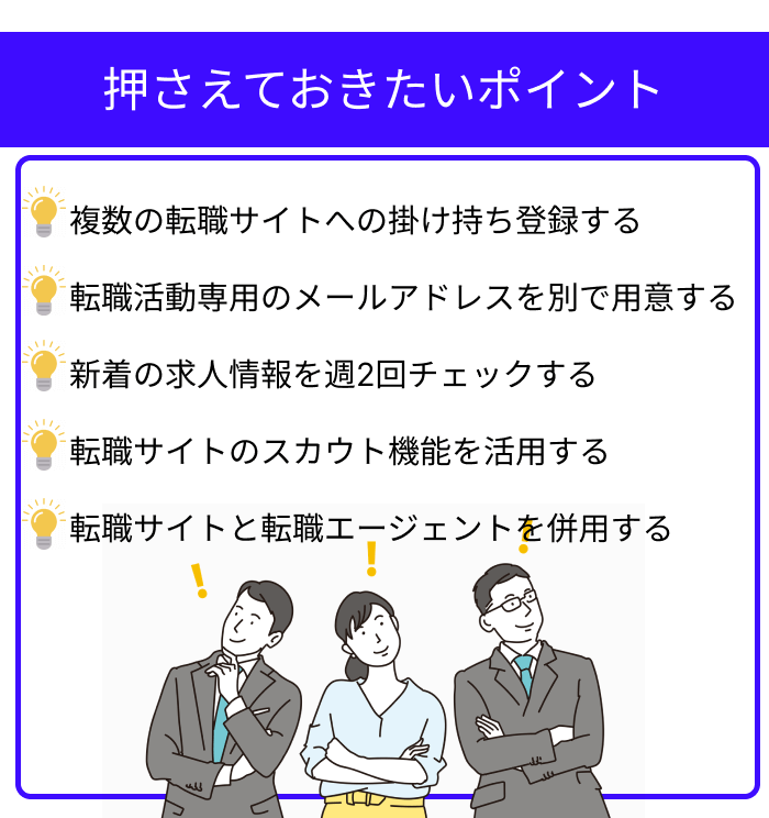 転職サイト活用で押さえておきたいポイントの紹介画像