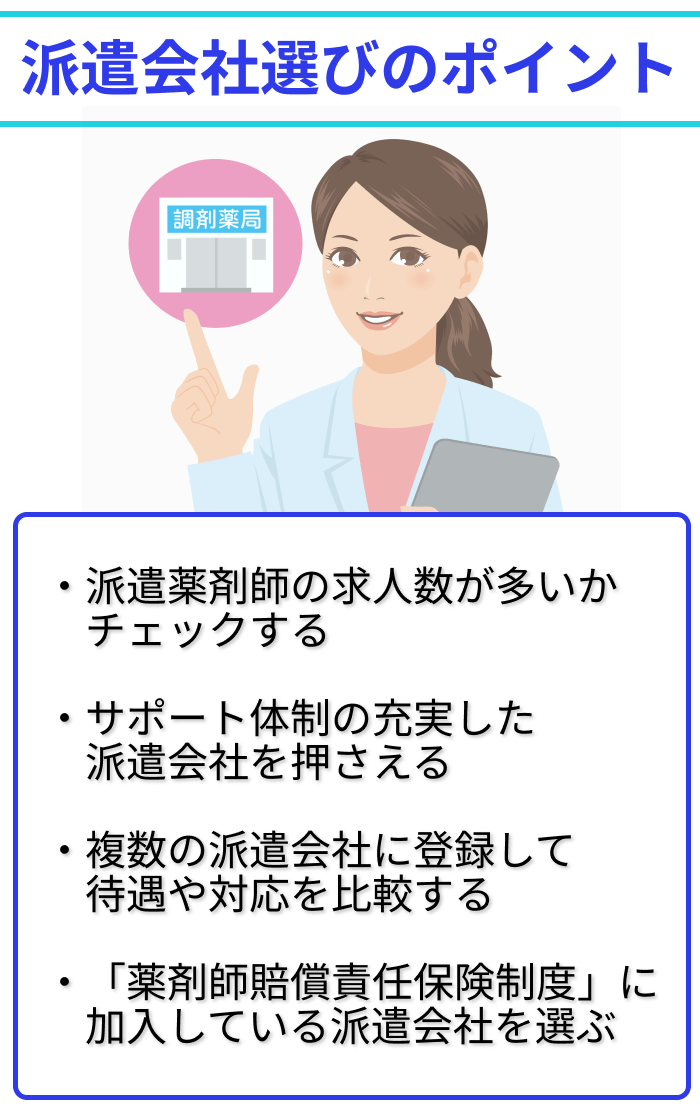 派遣会社選びのポイントについてのまとめ画像