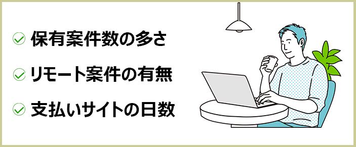 フリーランスエージェントの選別画像