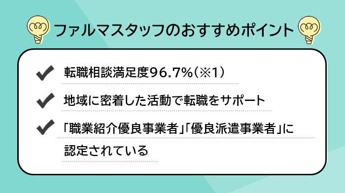 ファルマスタッフのおすすめポイントリスト