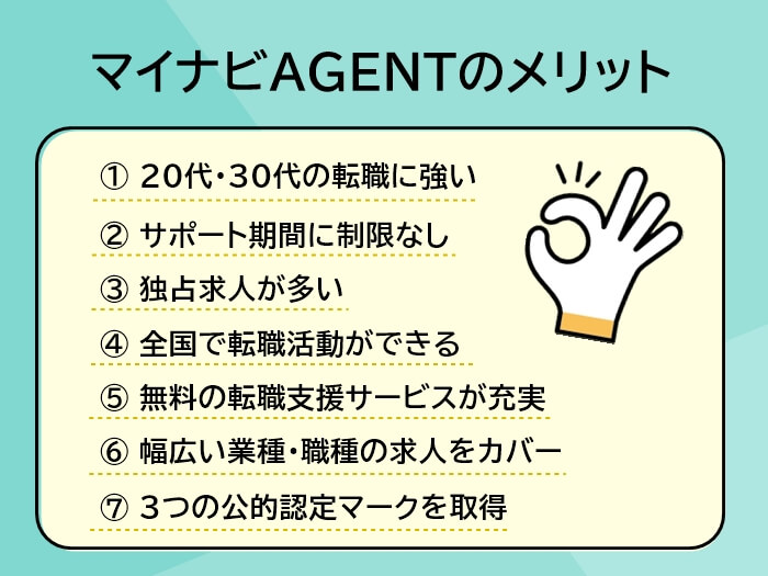 マイナビAGENTのメリット7つ